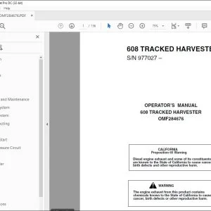 John Deere 608 TRACKED HARVESTER Operator's Manual - PDF DOWNLOAD