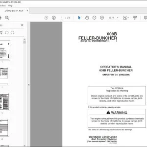 John Deere 608B FELLER-BUNCHER Operator's Manual - PDF DOWNLOAD