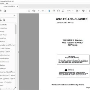 John Deere 608B FELLER–BUNCHER Operator's Manual - PDF DOWNLOAD