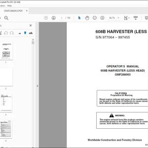 John Deere 608B HARVESTER (LESS HEAD) Operator's Manual - PDF DOWNLOAD