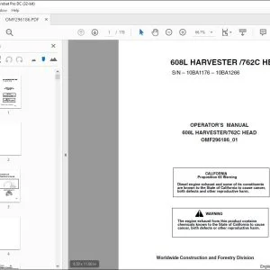 John Deere 608L HARVESTER /762C HEAD Operator's Manual - PDF DOWNLOAD