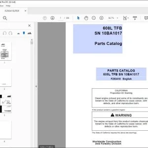 John Deere 608L TFB Parts Catalog Manual - PDF DOWNLOAD