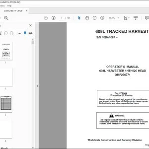 John Deere 608L TRACKED HARVESTER Operator's Manual - PDF DOWNLOAD