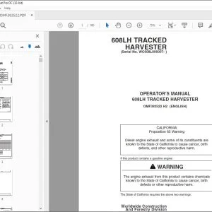 John Deere 608LH TRACKED HARVESTER Operator's Manual - PDF DOWNLOAD