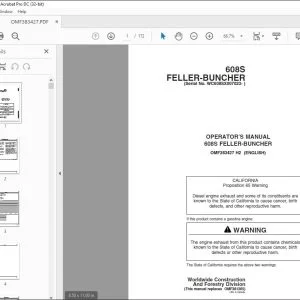 John Deere 608S FELLER-BUNCHER Operator's Manual OMF383427 PDF