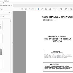 John Deere 608S HARVESTER  HTH622 HEAD Operator's Manual - PDF DOWNLOAD