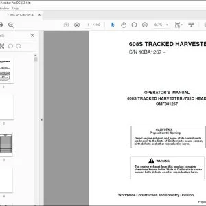 John Deere 608S TRACKED HARVESTER Operator's Manual - PDF DOWNLOAD