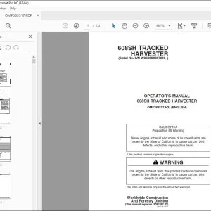 John Deere 608SH TRACKED HARVESTER Operator's Manual - PDF DOWNLOAD