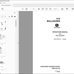 John Deere 612 BULLDOZER Operators Manual - PDF DOWNLOAD