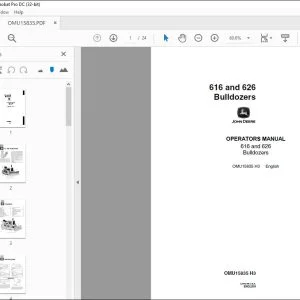 John Deere 616 & 626 Bulldozers Operators Manual - PDF DOWNLOAD