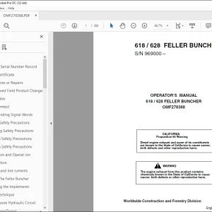 John Deere 618 / 628 FELLER BUNCHER Operator's Manual - PDF DOWNLOAD