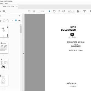 John Deere 6310 BULLDOZER Operators Manual OMT26182 - PDF DOWNLOAD