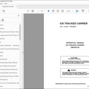 John Deere 635 TRACKED CARRIER Operator's Manual - PDF DOWNLOAD
