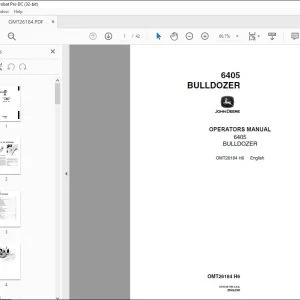 John Deere 6405 Bulldozer Operators Manual - PDF DOWNLOAD