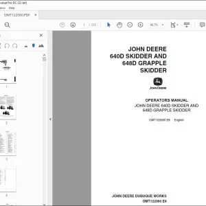 John Deere 640D SKIDDER & 648D GRAPPLE SKIDDER Operators Manual PDF