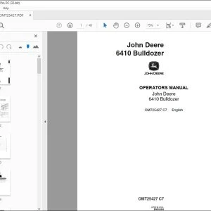 John Deere 6410 Bulldozer Operators Manual - PDF DOWNLOAD