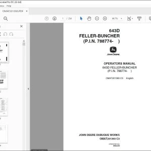 John Deere 643D FELLER-BUNCHER Operators Manual - PDF DOWNLOAD