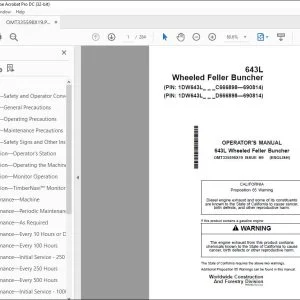 John Deere 643L Wheeled Feller Buncher Operator's Manual PDF