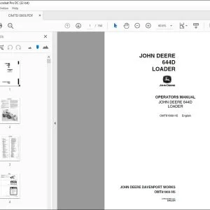 John Deere 644D LOADER Operators Manual - PDF DOWNLOAD