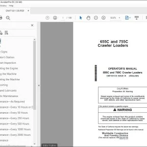 John Deere 655C & 755C Crawler Loaders Operator's Manual - PDF DOWNLOAD