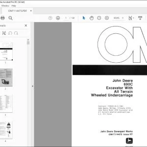 John Deere 690C With All Terrain Wheeled Skidders Operator's Manual PDF