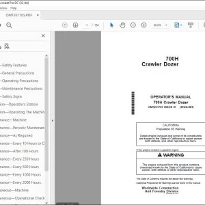 John Deere 700H Crawler Dozer Operator's Manual - PDF DOWNLOAD