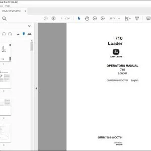 John Deere 710 Loader Operators Manual - PDF DOWNLOAD