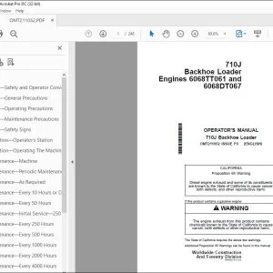 John Deere 710J Backhoe Loader Operator's Manual - PDF DOWNLOAD