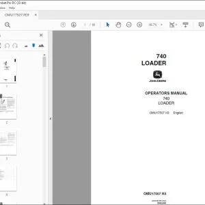 John Deere 740 LOADER Operators Manual - PDF DOWNLOAD