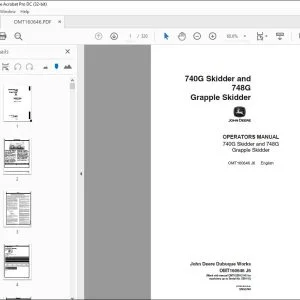 John Deere 740G Skidder & 748G Grapple Skidder Operators Manual PDF