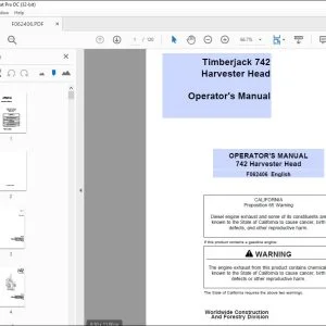 John Deere 742 Harvester Head Operator's Manual - PDF DOWNLOAD
