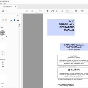 John Deere 743C TIMBERJACK Operators Manual - PDF DOWNLOAD