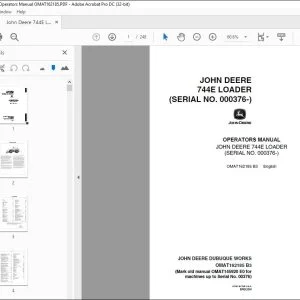 John Deere 744E LOADER Operators Manual OMAT162185 - PDF DOWNLOAD