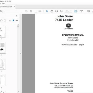 John Deere 744E Loader Operators Manual - PDF DOWNLOAD