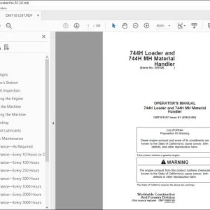 Operator Manual for John Deere 744H Loader & Material Handler PDF