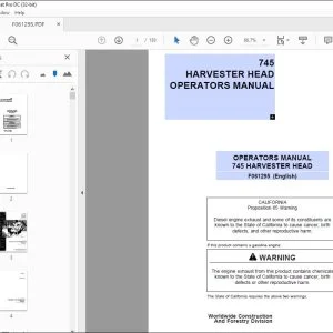 John Deere 745 HARVESTER HEAD Operators Manual - PDF DOWNLOAD