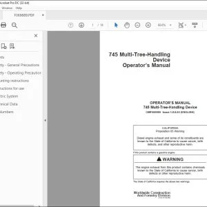 John Deere 745 Multi-Tree-Handling Device Operator's Manual