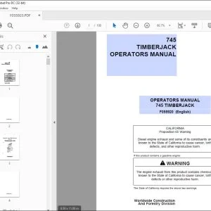 John Deere 745 TIMBERJACK Operators Manual - PDF DOWNLOAD