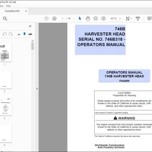 John Deere 746B HARVESTER HEAD Operators Manual - PDF DOWNLOAD