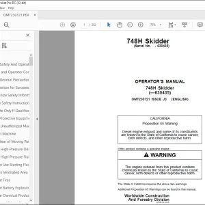 John Deere 748H Skidder Operator's Manual - PDF DOWNLOAD