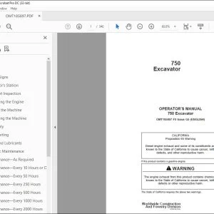 John Deere 750 Excavator Operator's Manual - PDF DOWNLOAD