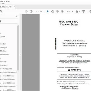 John Deere 750C & 850C Crawler Dozer Operation Manual PDF