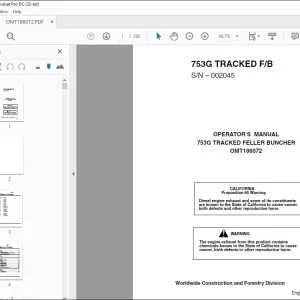 John Deere 753G TRACKED FELLER BUNCHER Operators Manual - PDF DOWNLOAD