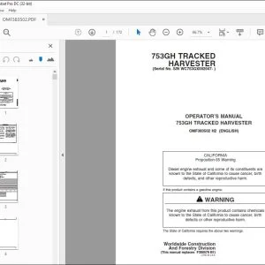 John Deere 753GH TRACKED HARVESTER Operator's Manual - PDF DOWNLOAD