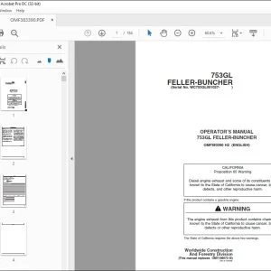John Deere 753GL FELLER-BUNCHER Operator's Manual - PDF DOWNLOAD
