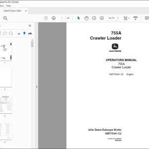 John Deere 755A Crawler Loader Operators Manual - PDF DOWNLOAD