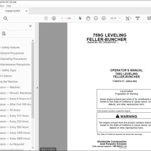 John Deere 759G LEVELING FELLER-BUNCHER Operator's Manual PDF