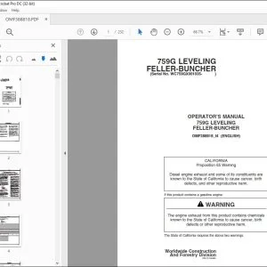 John Deere 759G LEVELING FELLER-BUNCHER Operator's Manual - PDF DOWNLOAD