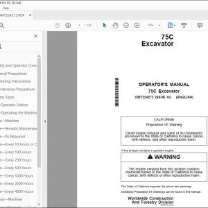 John Deere 75C Excavator Operator's Manual - PDF DOWNLOAD