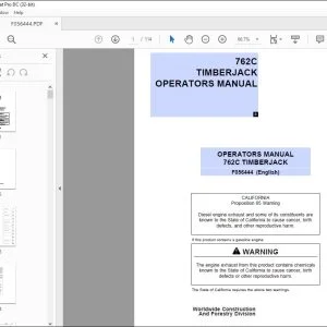 John Deere 762C TIMBERJACK Operators Manual - PDF DOWNLOAD